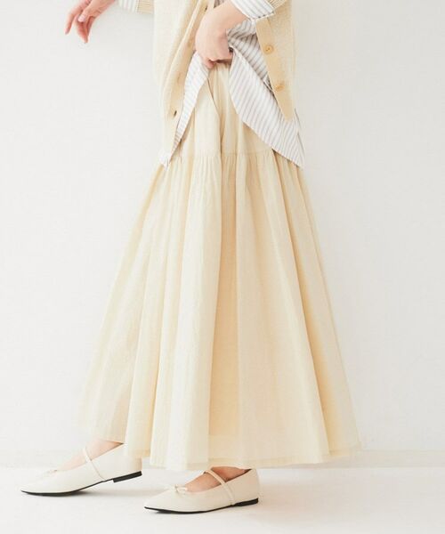 UNTITLED / アンタイトル ロング・マキシ丈スカート | ライトコットン ティアードスカート | 詳細3