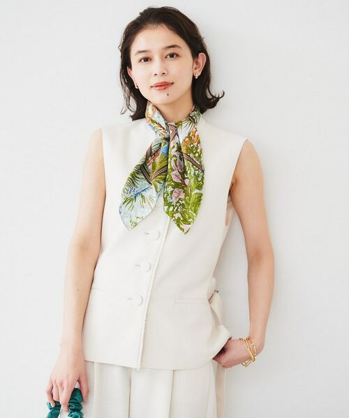 UNTITLED / アンタイトル バンダナ・スカーフ | 【manipuri】65cm×65cm シルクスカーフ | 詳細4