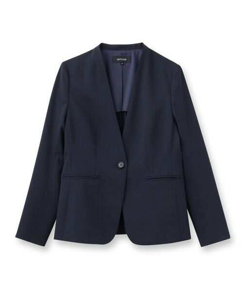 UNTITLED / アンタイトル ノーカラージャケット | レジェールギャバ 背抜きカラーレスジャケット | 詳細1