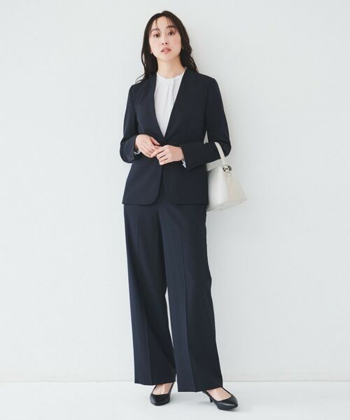 UNTITLED / アンタイトル ノーカラージャケット | レジェールギャバ 背抜きカラーレスジャケット | 詳細13