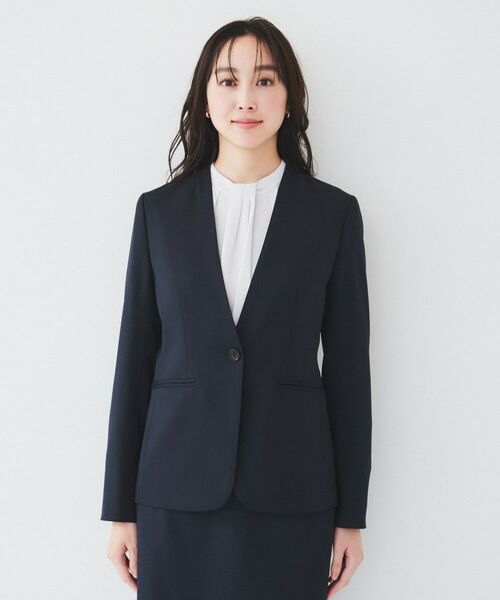 UNTITLED / アンタイトル ノーカラージャケット | レジェールギャバ 背抜きカラーレスジャケット | 詳細15