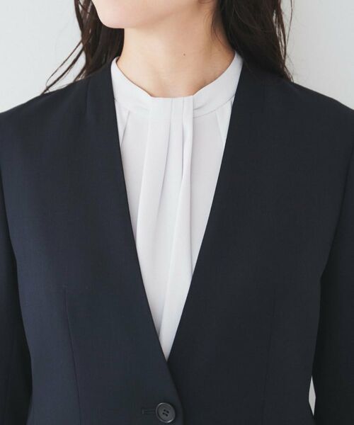 UNTITLED / アンタイトル ノーカラージャケット | レジェールギャバ 背抜きカラーレスジャケット | 詳細18