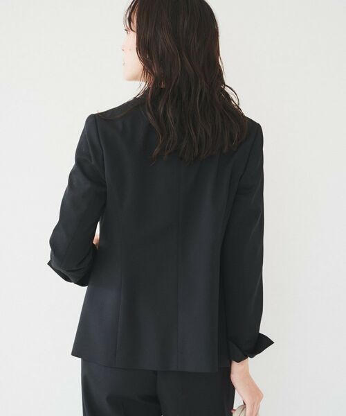 UNTITLED / アンタイトル ノーカラージャケット | レジェールギャバ 背抜きカラーレスジャケット | 詳細3