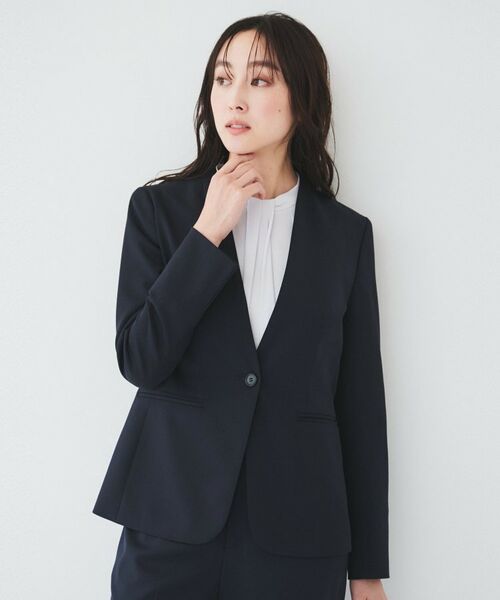 UNTITLED / アンタイトル ノーカラージャケット | レジェールギャバ 背抜きカラーレスジャケット | 詳細9