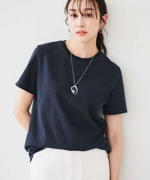 UNTITLED/アンタイトル ラフコットンTシャツ ネイビー(094) 02(M) UNTITLED/アンタイトル ラフコットンTシャツ ネイビー(094) 02(M)