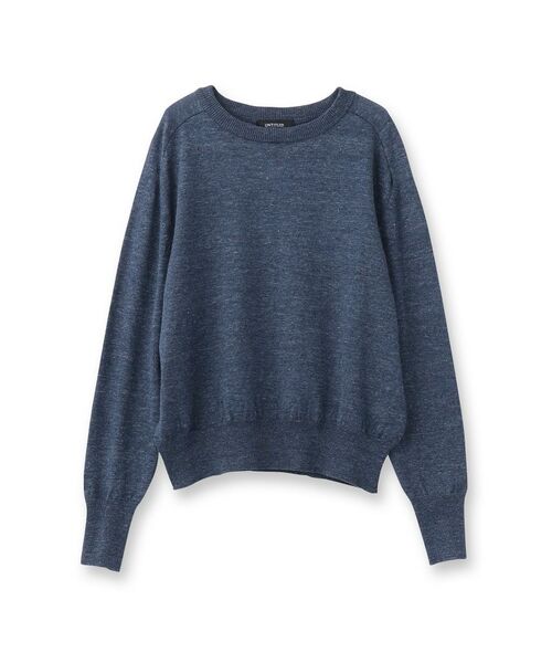 UNTITLED / アンタイトル ニット・セーター | 【アンサンブル可能/洗える】リネン混ベーシックプルオーバー | 詳細1