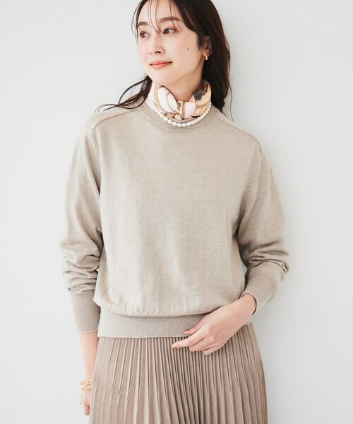 UNTITLED / アンタイトル ニット・セーター | 【アンサンブル可能/洗える】リネン混ベーシックプルオーバー | 詳細11