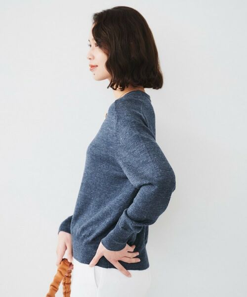 UNTITLED / アンタイトル ニット・セーター | 【アンサンブル可能/洗える】リネン混ベーシックプルオーバー | 詳細15
