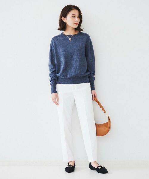 UNTITLED / アンタイトル ニット・セーター | 【アンサンブル可能/洗える】リネン混ベーシックプルオーバー | 詳細16