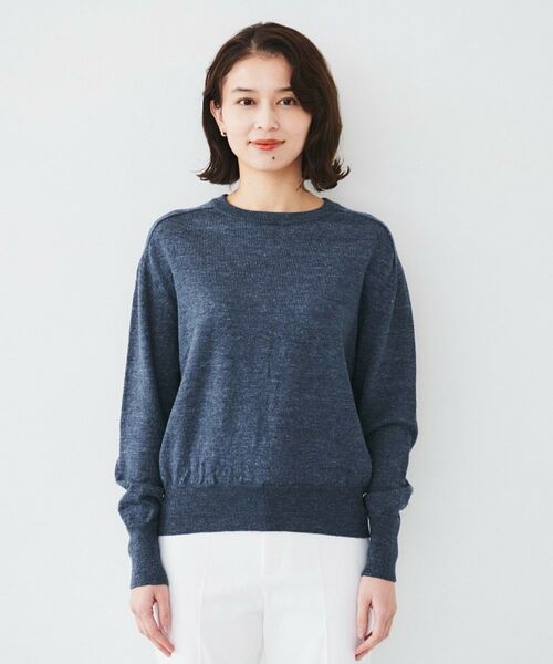 UNTITLED / アンタイトル ニット・セーター | 【アンサンブル可能/洗える】リネン混ベーシックプルオーバー | 詳細18