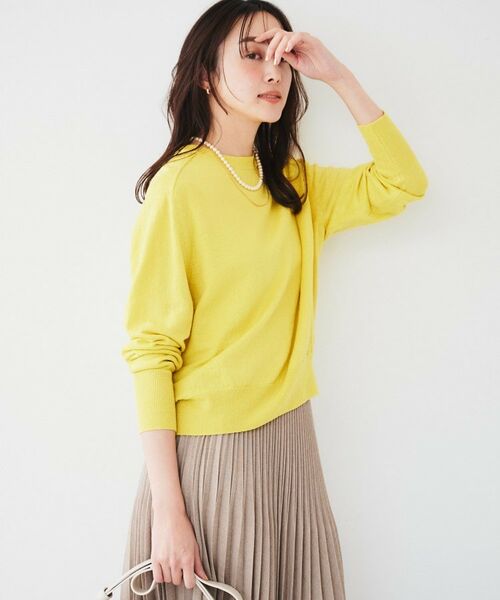 UNTITLED / アンタイトル ニット・セーター | 【アンサンブル可能/洗える】リネン混ベーシックプルオーバー | 詳細6