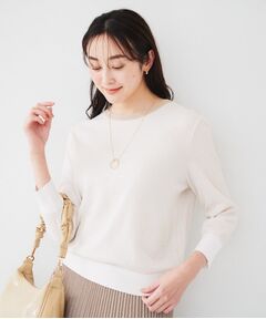 UNTITLED / アンタイトル ニット・セーター | 【配色カラー/アンサンブル可能】きれいめ七分袖ニット