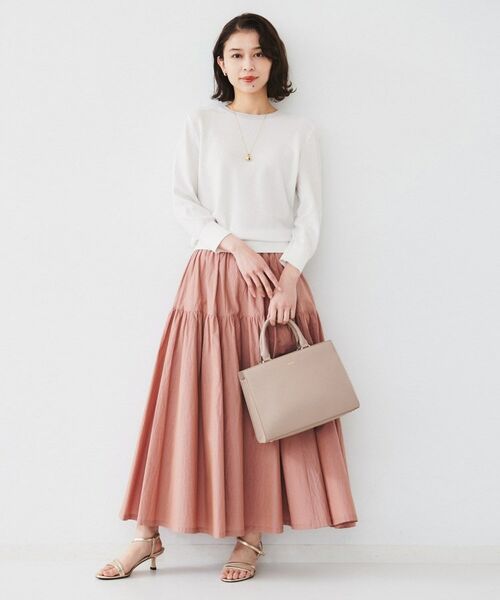 UNTITLED / アンタイトル ニット・セーター | 【配色カラー/アンサンブル可能】きれいめ七分袖ニット | 詳細12