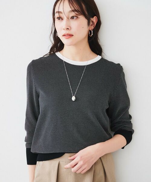 UNTITLED / アンタイトル ニット・セーター | 【配色カラー/アンサンブル可能】きれいめ七分袖ニット | 詳細17