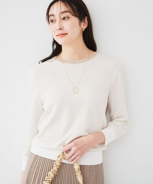 UNTITLED / アンタイトル ニット・セーター | 【配色カラー/アンサンブル可能】きれいめ七分袖ニット | 詳細22