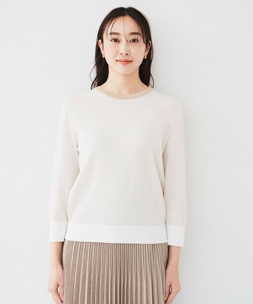 UNTITLED / アンタイトル ニット・セーター | 【配色カラー/アンサンブル可能】きれいめ七分袖ニット | 詳細26