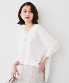 UNTITLED / アンタイトル ニット・セーター | 【体型カバー/清涼感】サイドスリット Vネックニット