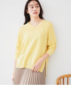 UNTITLED / アンタイトル ニット・セーター | 【体型カバー/清涼感】サイドスリット Vネックニット