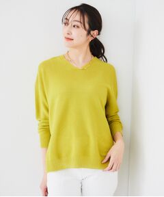 UNTITLED / アンタイトル ニット・セーター | 【体型カバー/清涼感】サイドスリット Vネックニット