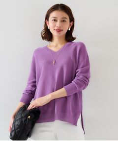 UNTITLED / アンタイトル ニット・セーター | 【体型カバー/清涼感】サイドスリット Vネックニット