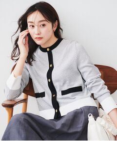 UNTITLED / アンタイトル カーディガン・ボレロ | 【配色カラー/アンサンブル可能】キレイめ カーディガンニット