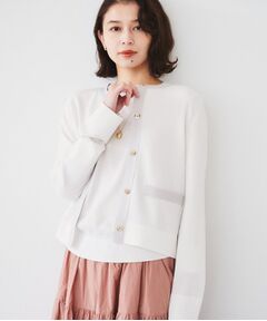 UNTITLED / アンタイトル カーディガン・ボレロ | 【配色カラー/アンサンブル可能】キレイめ カーディガンニット