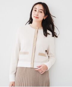 UNTITLED / アンタイトル カーディガン・ボレロ | 【配色カラー/アンサンブル可能】キレイめ カーディガンニット