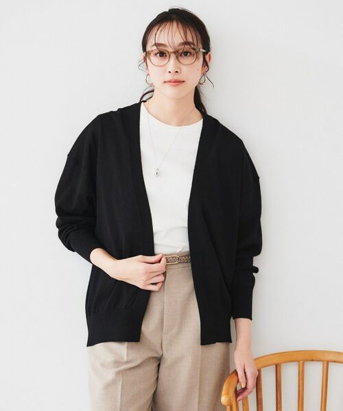 UNTITLED / アンタイトル カーディガン・ボレロ | 【体型カバー/通勤/冷房対策】釦レスカーディガン | 詳細11