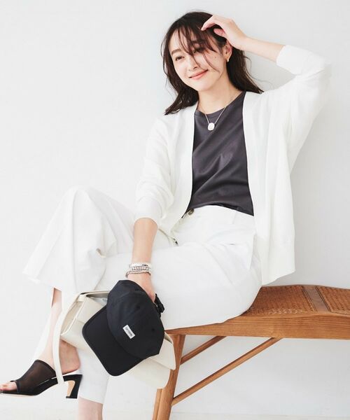 UNTITLED / アンタイトル カーディガン・ボレロ | 【体型カバー/通勤/冷房対策】釦レスカーディガン | 詳細4