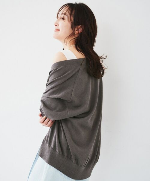 UNTITLED / アンタイトル カーディガン・ボレロ | 【体型カバー/通勤/冷房対策】釦レスカーディガン | 詳細6