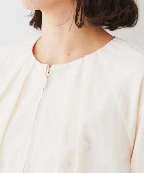 UNTITLED / アンタイトル レザーブルゾン・ジャケット | 【春の軽羽織り】ボリューム袖 ノーカラーブルゾン | 詳細15