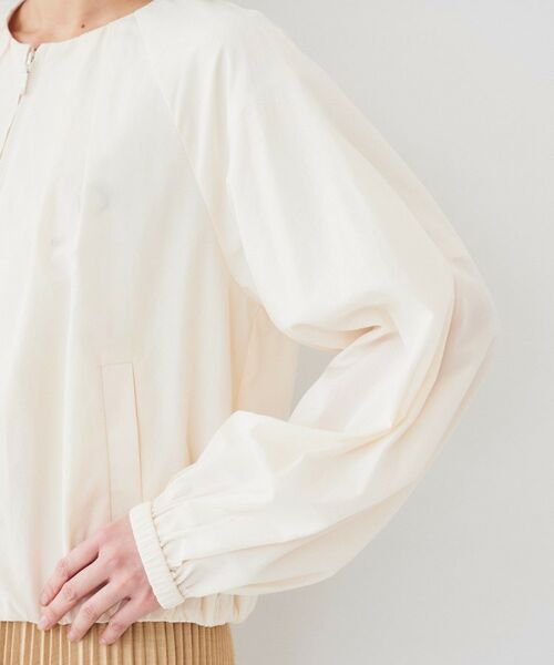 UNTITLED / アンタイトル レザーブルゾン・ジャケット | 【春の軽羽織り】ボリューム袖 ノーカラーブルゾン | 詳細16
