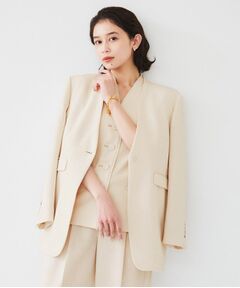 KOFTA アイボリー ノーカラージャケット WHYTO.（ホワイト） ノーカラージャケット｜ROCOCO ONLINE STORE