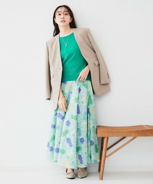 UNTITLED / アンタイトル ノーカラージャケット | 【セットアップ可能】リネンライクキャンバス カラーレスジャケット | 詳細10