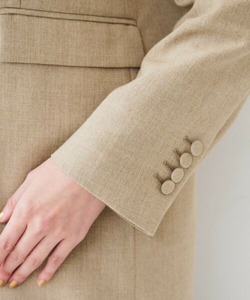 UNTITLED / アンタイトル ノーカラージャケット | 【セットアップ可能】リネンライクキャンバス カラーレスジャケット | 詳細18