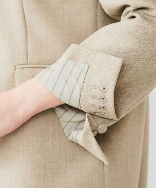 UNTITLED / アンタイトル ノーカラージャケット | 【セットアップ可能】リネンライクキャンバス カラーレスジャケット | 詳細19