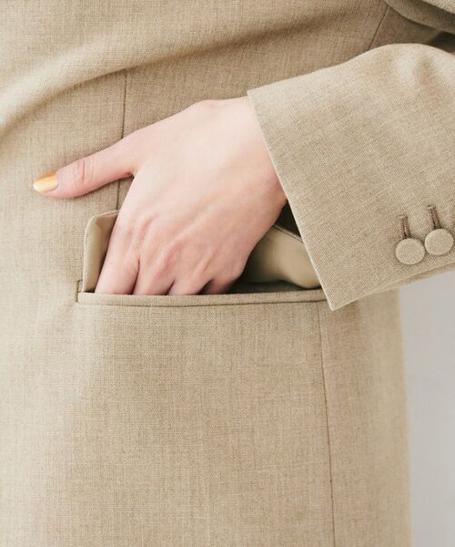 UNTITLED / アンタイトル ノーカラージャケット | 【セットアップ可能】リネンライクキャンバス カラーレスジャケット | 詳細20