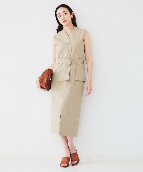 UNTITLED / アンタイトル ベスト | 【セットアップ可能】リネンライクキャンバス ジレ | 詳細10