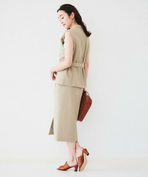 UNTITLED / アンタイトル ベスト | 【セットアップ可能】リネンライクキャンバス ジレ | 詳細11