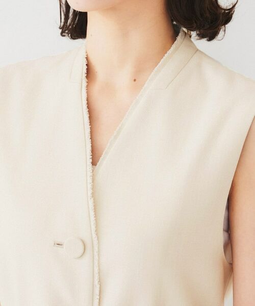 UNTITLED / アンタイトル ベスト | 【セットアップ可能】リネンライクキャンバス ジレ | 詳細17