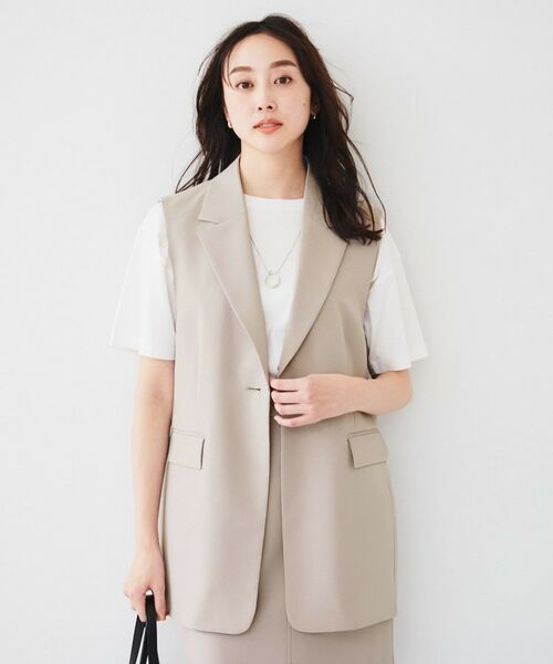 UNTITLED / アンタイトル ベスト | 【接触冷感/UV/セットアップ可能】ライトウェイト テーラードジレ | 詳細11