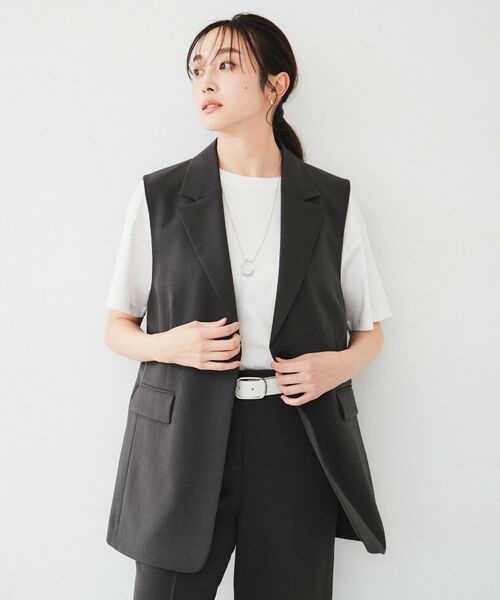 UNTITLED / アンタイトル ベスト | 【接触冷感/UV/セットアップ可能】ライトウェイト テーラードジレ | 詳細2