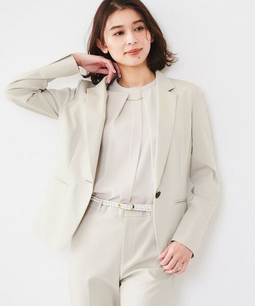 UNTITLED / アンタイトル テーラードジャケット | 【通勤スーツ】コットン混ジャージ テーラードジャケット | 詳細14