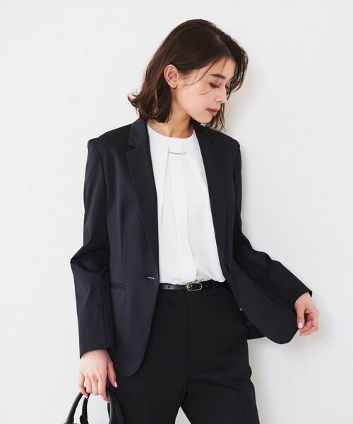 UNTITLED / アンタイトル テーラードジャケット | 【通勤スーツ】コットン混ジャージ テーラードジャケット | 詳細20