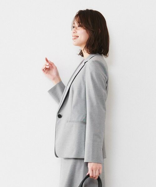 UNTITLED / アンタイトル テーラードジャケット | 【通勤スーツ】コットン混ジャージ テーラードジャケット | 詳細3