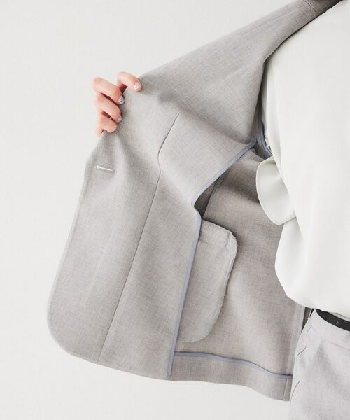 UNTITLED / アンタイトル テーラードジャケット | 【セットアップ可能】リネンライク テーラードジャケット | 詳細6