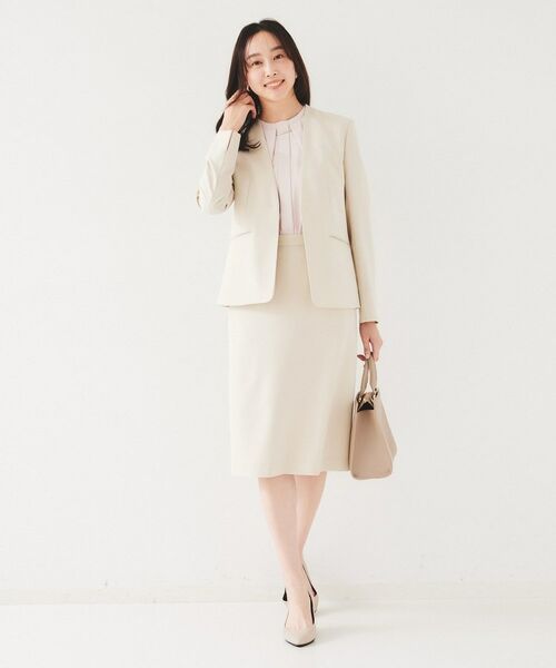 UNTITLED / アンタイトル ノーカラージャケット | 【セットアップ可能】リネンライク カラーレスジャケット | 詳細10