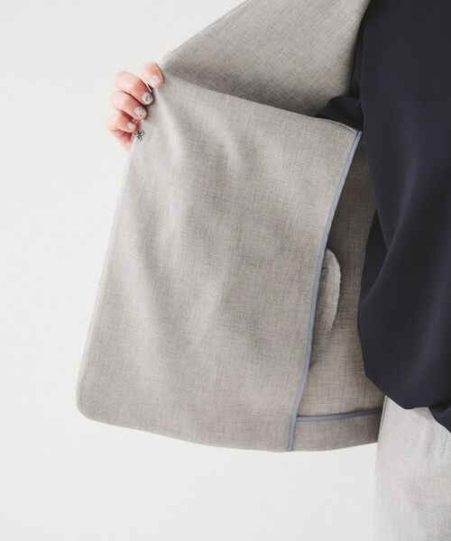 UNTITLED / アンタイトル ノーカラージャケット | 【セットアップ可能】リネンライク カラーレスジャケット | 詳細27