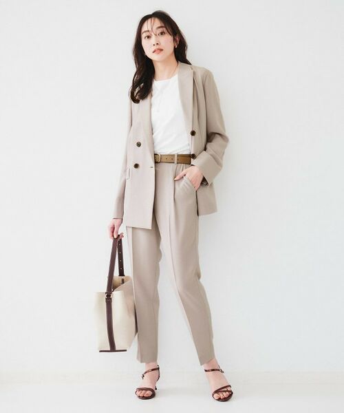 UNTITLED / アンタイトル パンツ | 【接触冷感/UV/セットアップ可能】ライトウェイト タックテーパードパンツ | 詳細13