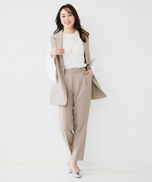 UNTITLED / アンタイトル パンツ | 【接触冷感/UV/セットアップ可能】ライトウェイト タックテーパードパンツ | 詳細14